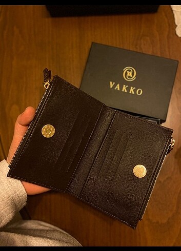  Beden kahverengi Renk Vakko yeni cüzdan 