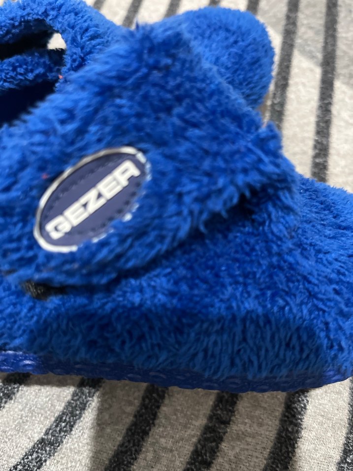 Mavi Erkek Çocuk Kışlık Kaydırmaz panduf - Görsel 3