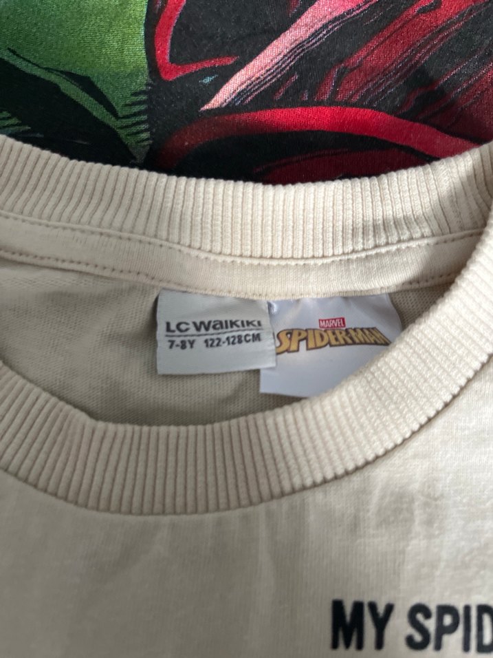 Bej Erkek Çocuk Spider-Man Baskılı Sweatshirt - Görsel 3