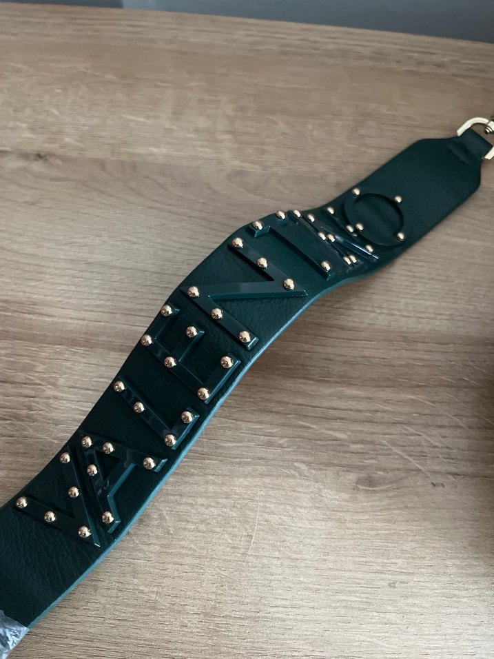 Valentino Kemerli Koyu Yeşil Deri Kadın Çanta - Görsel 3