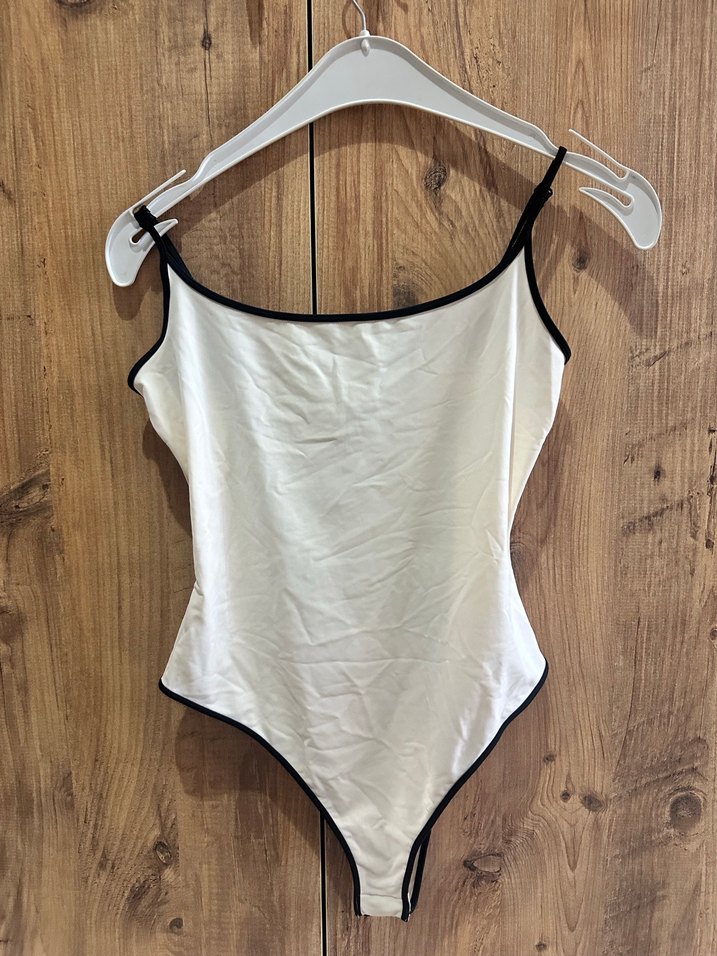 Beyaz İnce Askılı Mini Kadın Mayo - Görsel 2