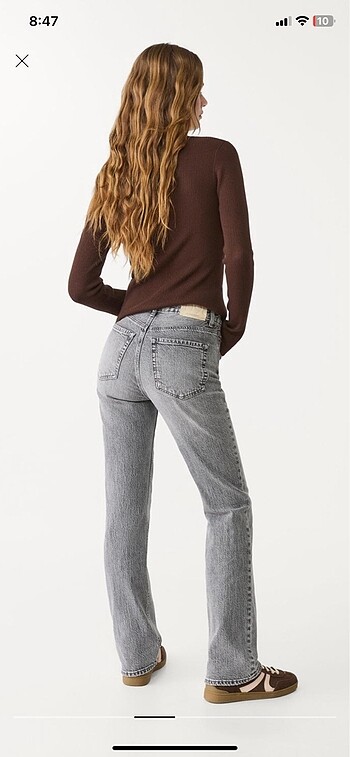34 Beden gri Renk Stradivarius jean