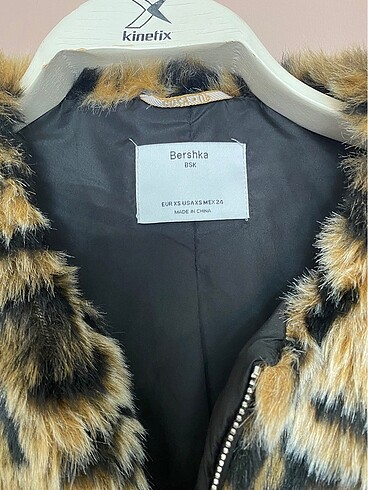 xs Beden Leopar desenli yarım ceket
