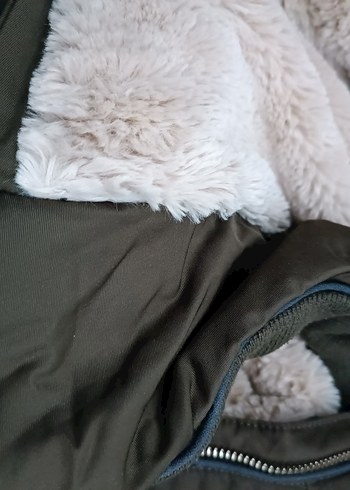 Fermuarlı Kapüşonlu  Kadın mont - Görsel 7