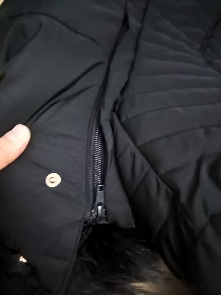 Kürklü Siyah Kadın Kışlık Mont - Görsel 4