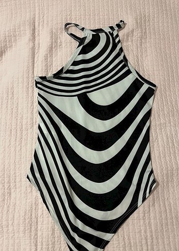 Zebra Desenli Kadın Monokini - Görsel 2