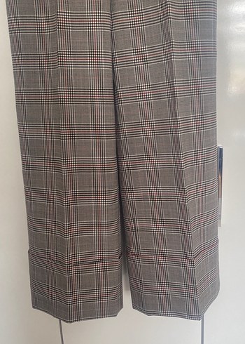 Yüksek Bel ekose desen kadın pantolon - Görsel 2