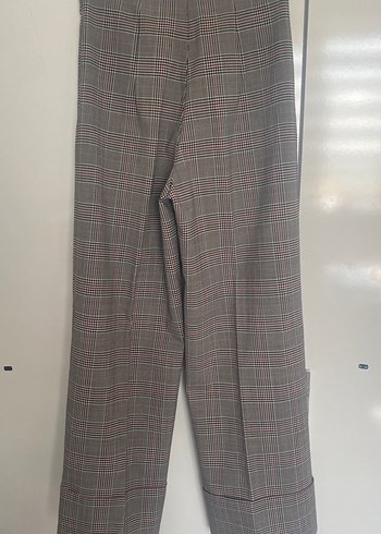 Yüksek Bel ekose desen kadın pantolon - Görsel 5