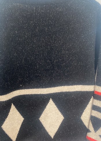 Kadın Desenli Bohem Örgü Yün Hırka - Görsel 6