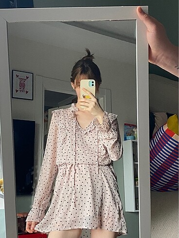 H&M kalp desenli elbise