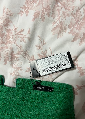 Yeşil Mini Etek Fırfırlı - Görsel 2