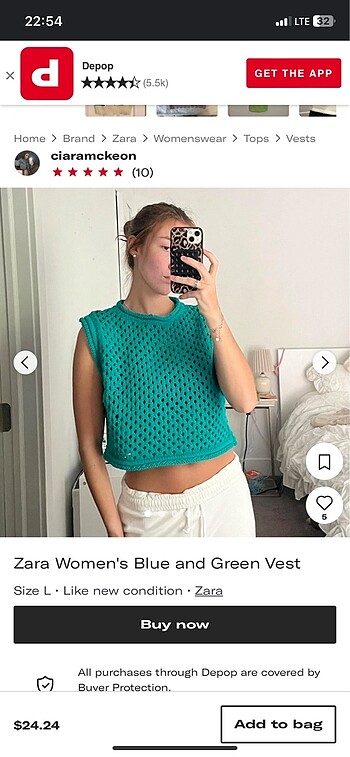 Zara triko bluz