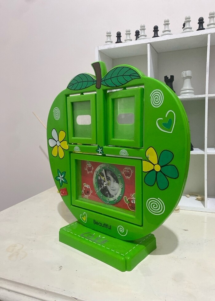 Saatli fotoğraf çerçevesi dekoratif - Görsel 3