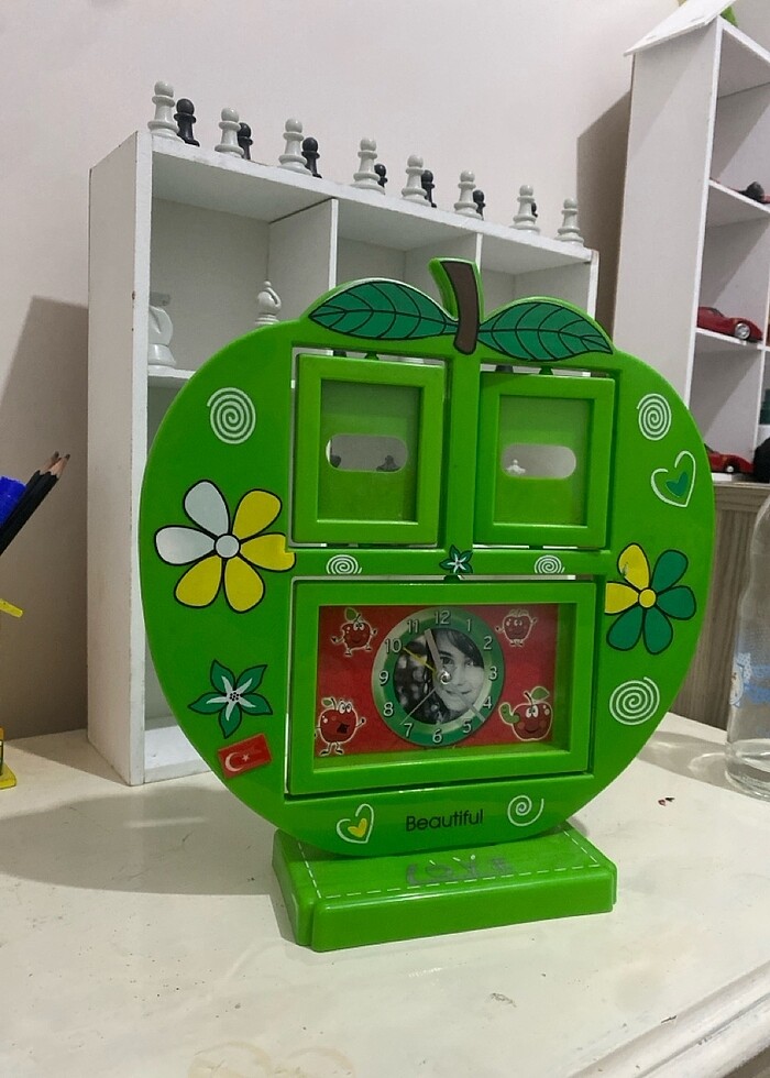 Saatli fotoğraf çerçevesi dekoratif - Görsel 2