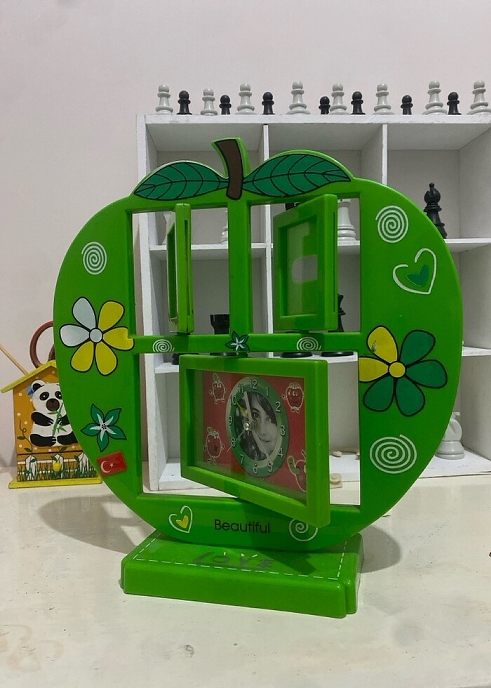 Saatli fotoğraf çerçevesi dekoratif - Görsel 4