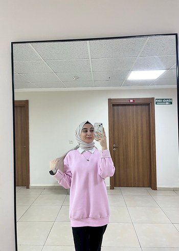 Pembe Midi Kadın Sweatshirt