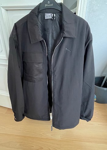 Erkek Siyah Fermuarlı Midi Ceket - Görsel 3