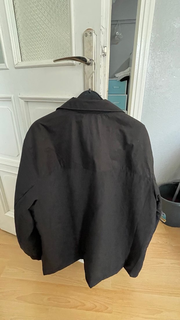 Erkek Siyah Fermuarlı Midi Ceket - Görsel 5