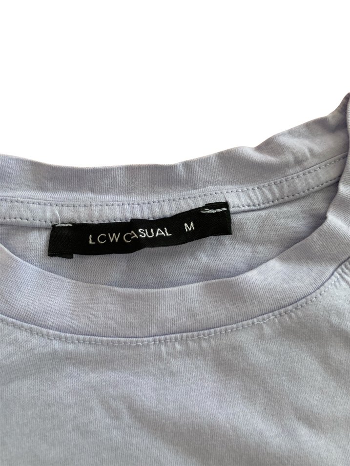 Lcw Casual Mavi Kadın Baskılı Kısa Kollu Tişört-M - Görsel 2