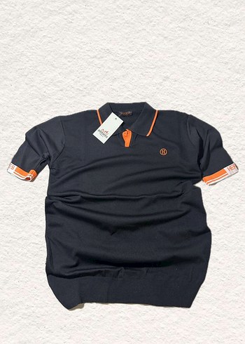 Erkek Siyah Kısa Kollu Polo Tişört