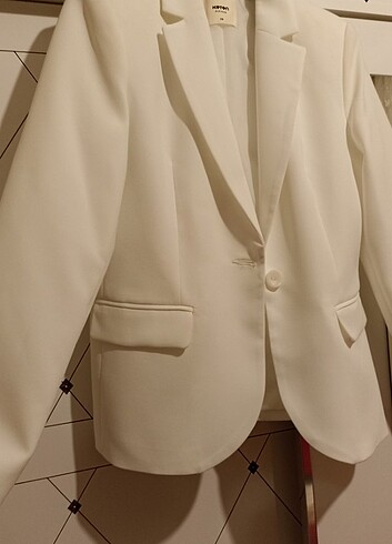 38 Beden beyaz Renk Blazer ceket 
