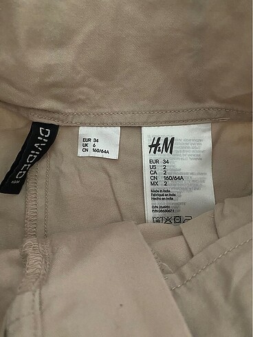 xs Beden H&M Şort