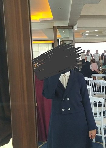 Diğer Düğmeli Lacivert Kadın Ceket etek Takım