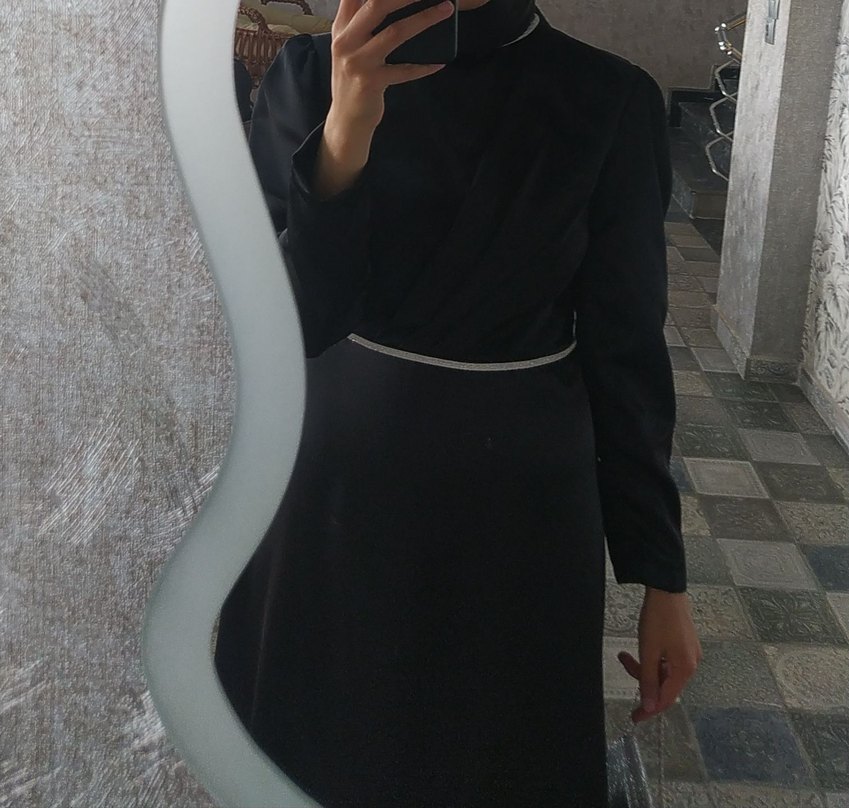 Klasik Siyah Uzun Abiye Elbise - Görsel 2