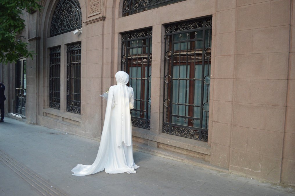 beyaz söz nikah elbisesi tesettür - Görsel 3