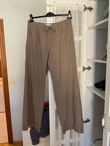 krem rengi kumaş pantolon