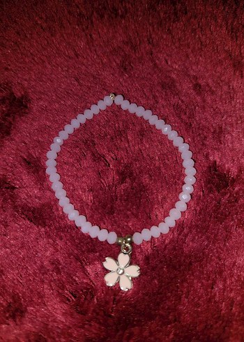 Accessorize Toz Pembe Boncuklu Çiçekli Kadın Bileklik