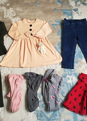 1,5 Yaş Beden çeşitli Renk Bebek kıyafetleri 