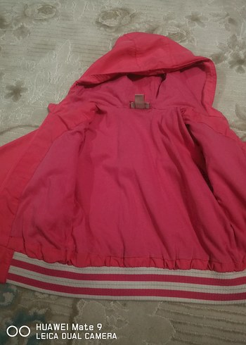 LC Waikiki Kız Çocuk Kapüşonlu Fermuarlı baharlık Pembe Mont