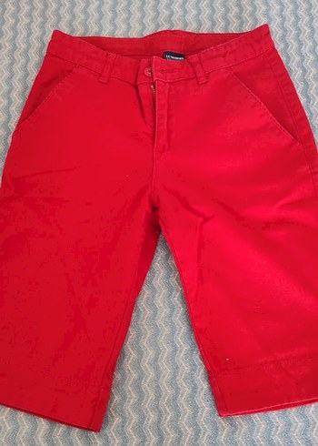 LC Waikiki Düğmeli Kadın Kırmızı Kumaş Pantolon