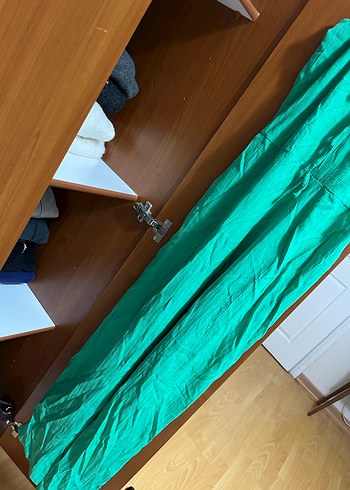 s Beden yeşil Renk Yeşil Askılı Midi Kadın Tulum