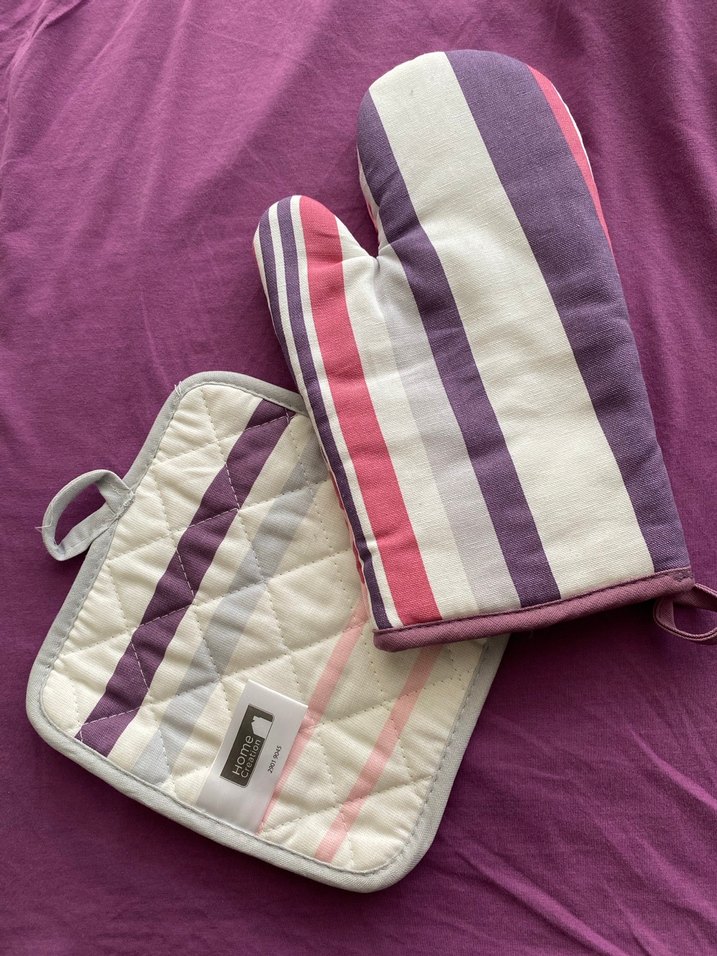 Renkli  Desenli Fırın Eldiveni ve Tutacak - Görsel 2