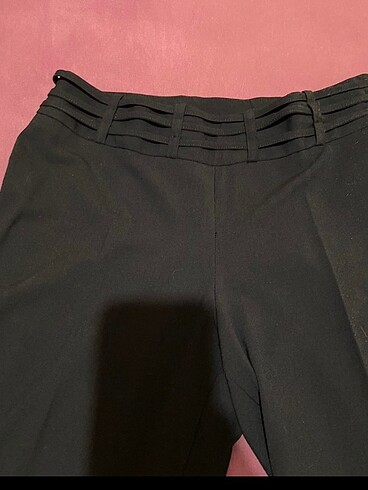 Diğer Bol paça siyah kumaş pantolon