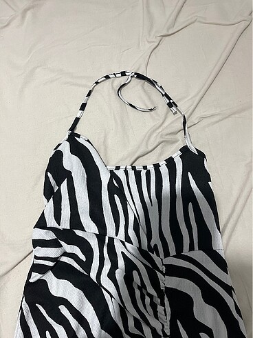 l Beden beyaz Renk Zebra elbise