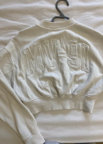 Beyaz Fermuarlı Kadın ceket - Görsel 3