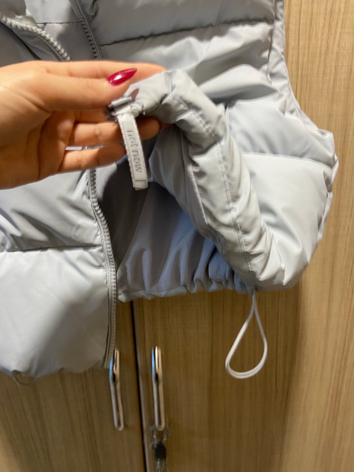 Gri Yüksek Yakalı Fermuarlı Kadın Yelek - Görsel 3