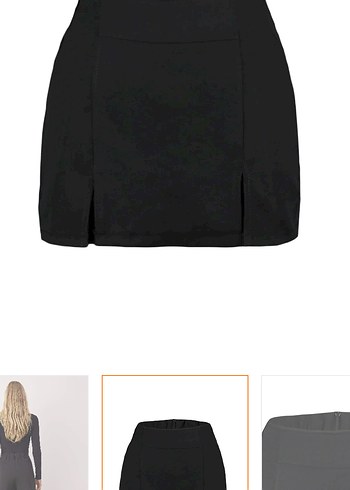 Siyah Mini Etek, Dar Kesim, Ofis Şıklığı - Görsel 3