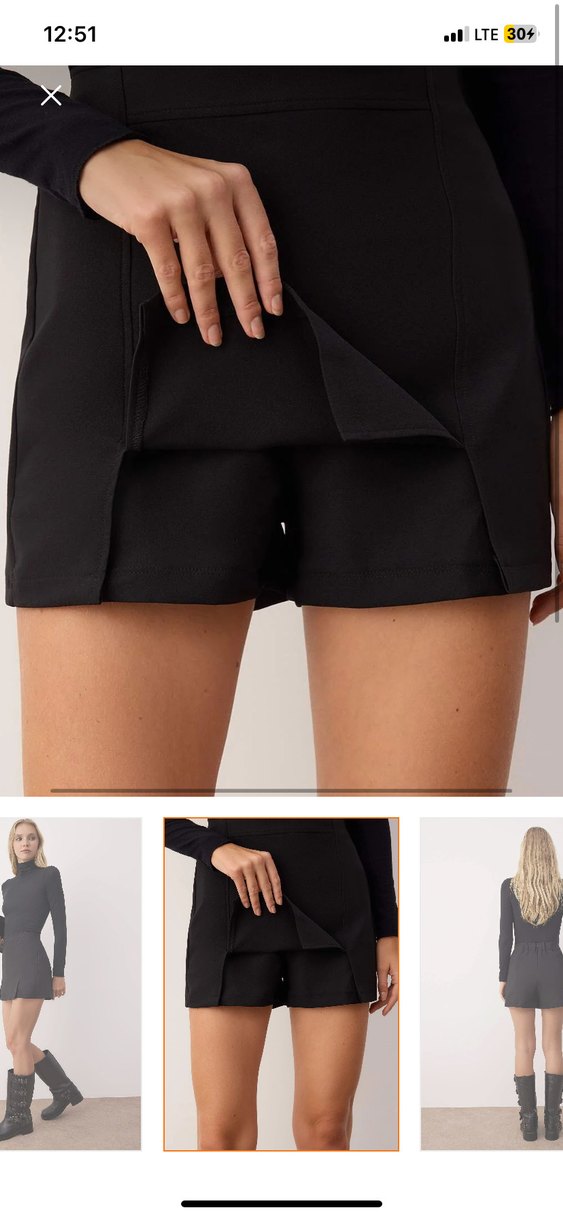 Siyah Mini Etek, Dar Kesim, Ofis Şıklığı - Görsel 2