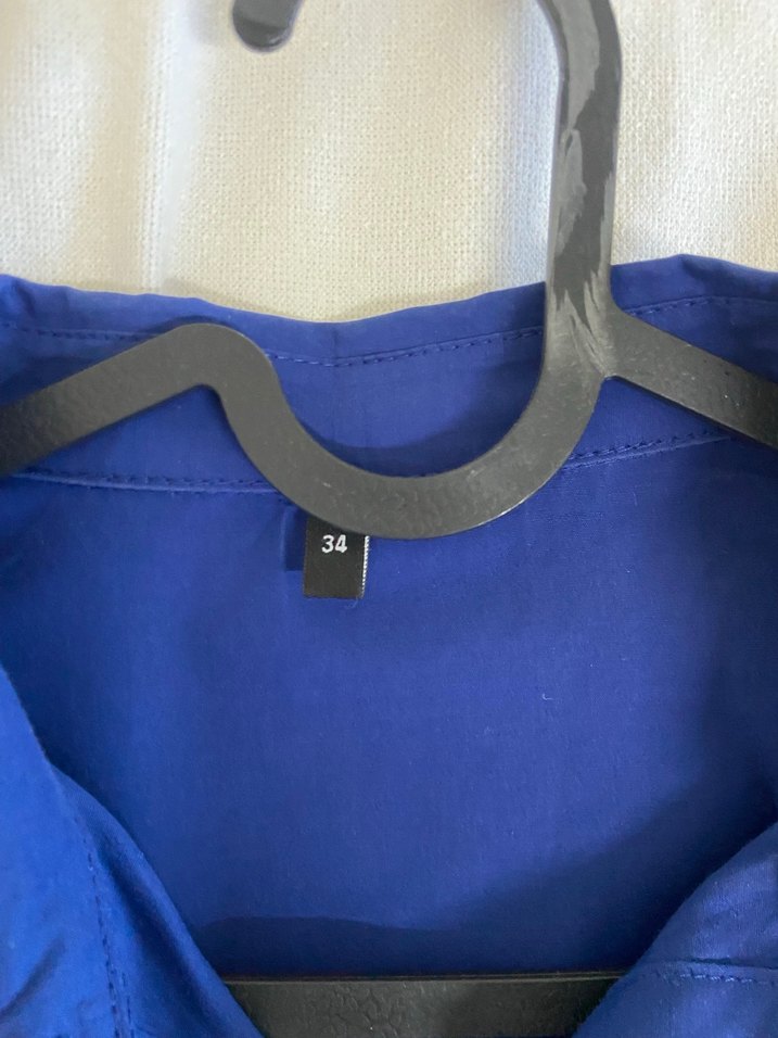 Lacivert Mini yandan bağlamalı Kadın Gömlek - Görsel 2