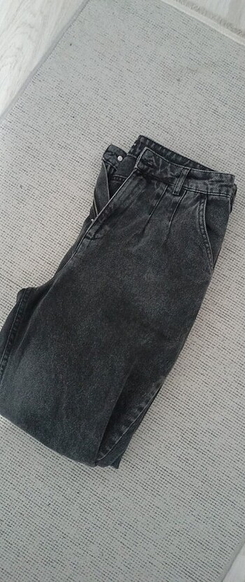 Yüksek bel gri pantalon