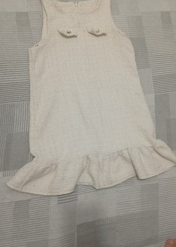 kız çocuk jile ve dantel gömlekli elbise - Görsel 2