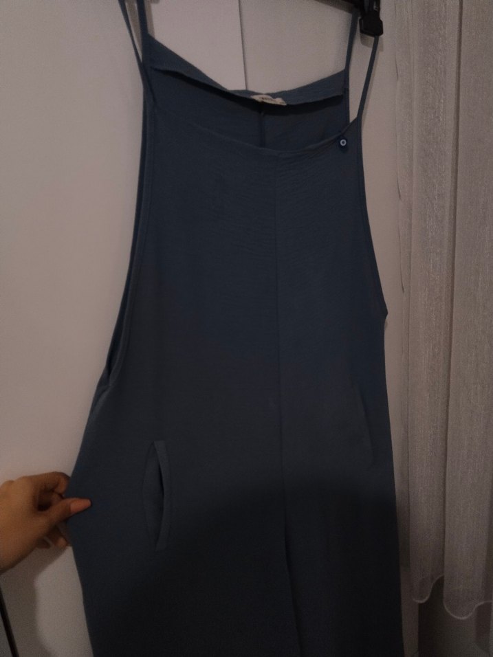 Kadın ince askılı oversize tulum - Görsel 4