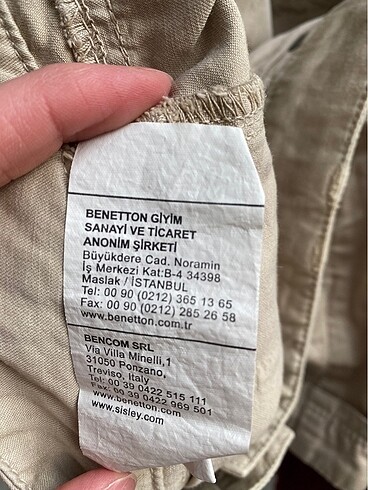28 Beden camel Renk Benetton Şort