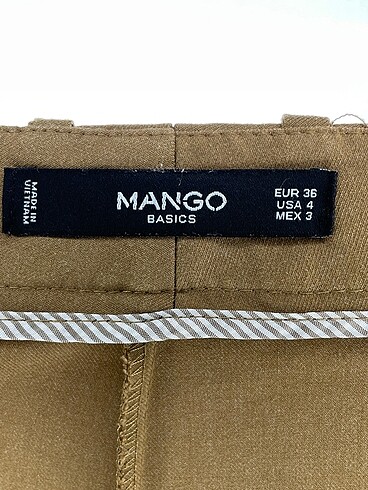 36 Beden kahverengi Renk Mango Düz Kesim %70 İndirimli.