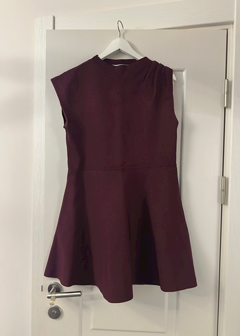 Bordo zara elbise - Görsel 2