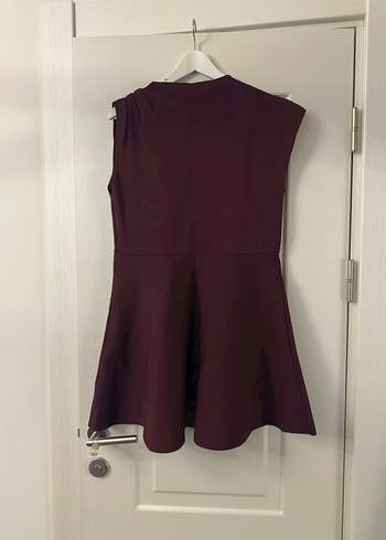 Bordo zara elbise - Görsel 3